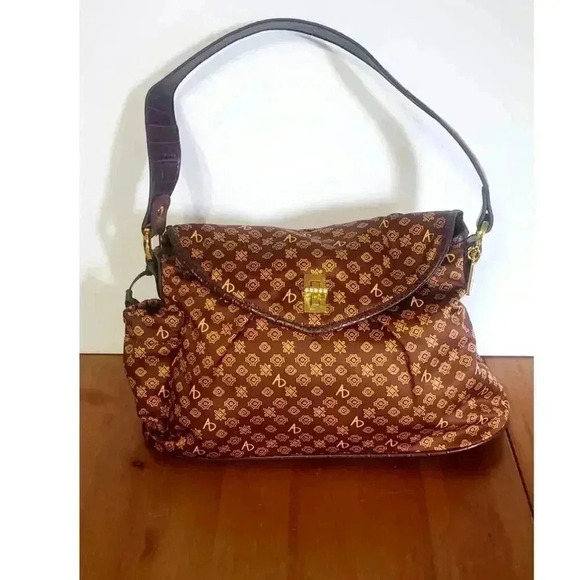 Alfred Durante signature shoulder bag medium size leather man made mix material - Picture 1 of 10